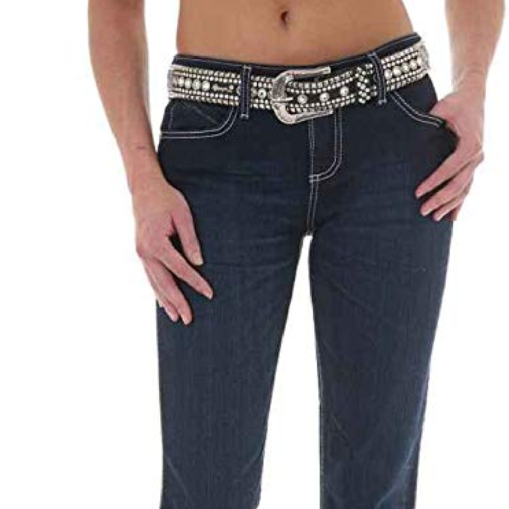 WRANGLER Q BABY RIDING JEANS SIZE 10 DARK WASH